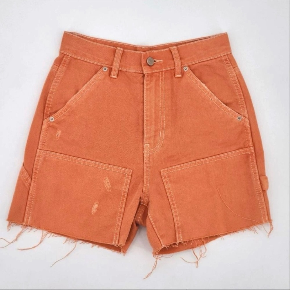 BDG | Urban Outfitters | Burnt Orange Cut-Off Carpenter Shorts